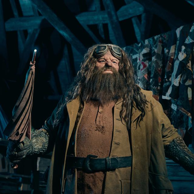 Hagrid animated figure at Hagrid’s Magical Motorbike Adventure ride at Universal's Islands of Adventure..