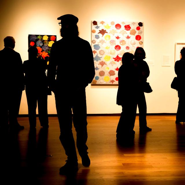Guests viewing an exhibition at Orlando Museum of Art.