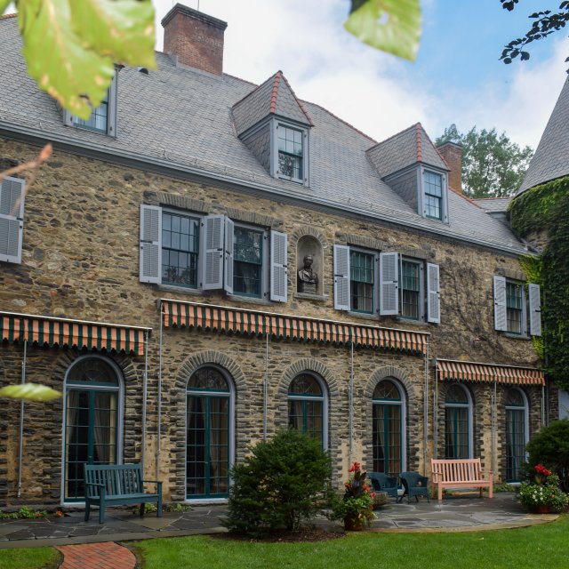 Outside view of Grey Towers National Historic Site in Milford