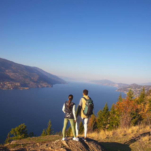 Couple Hiking at Knox Mountain Park 2