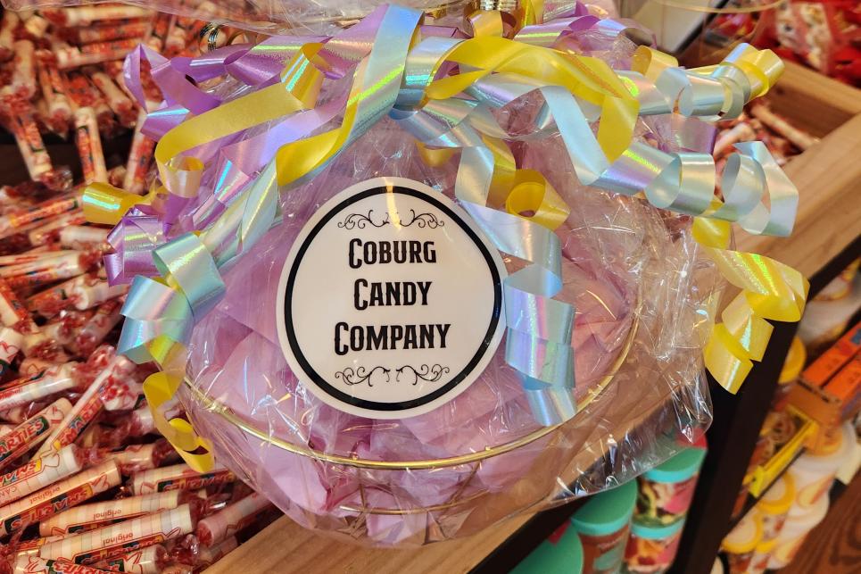 Coburg Candy Company Gift Basket in Pink