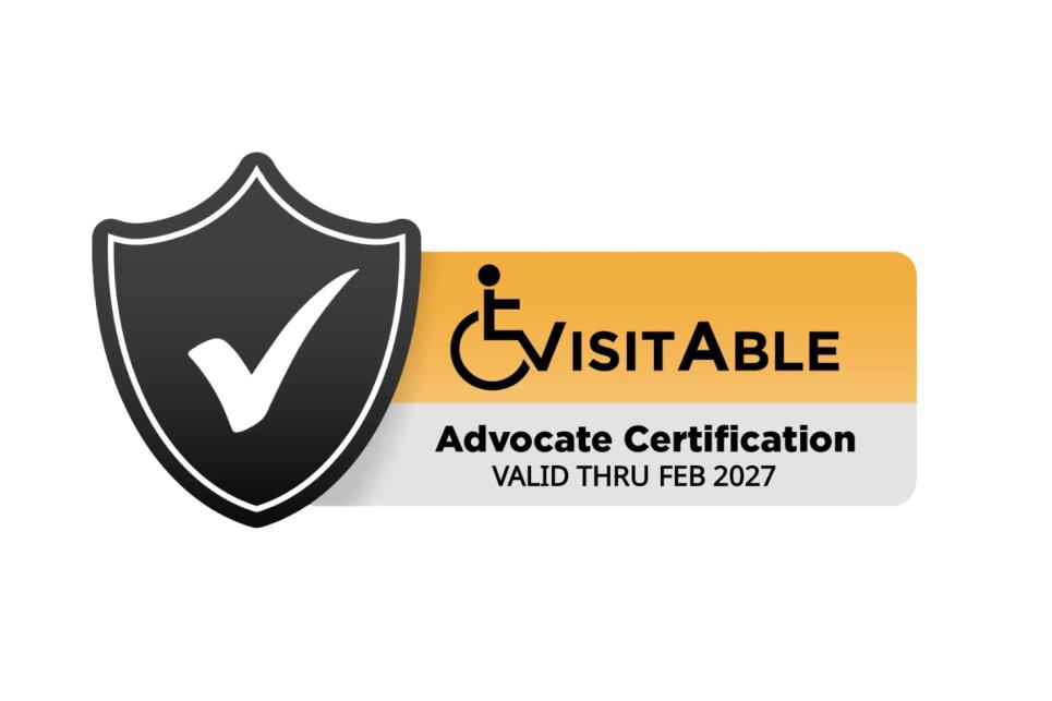 Badge with check mark that reads Advocate Certification valid thru February 2027.