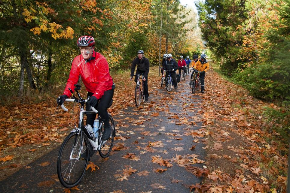 Covered Bridges Scenic Bikeway in Fall by Greg Lee