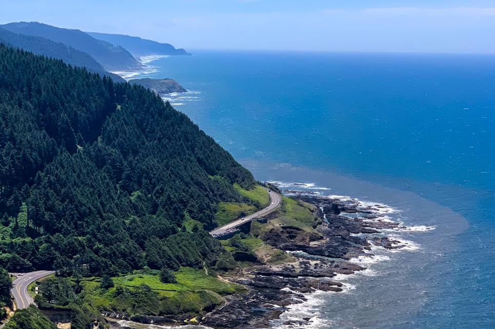 Cape Perpetua coastline view by Melanie Griffin