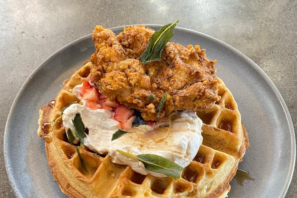 Chicken and waffles at The Gordon Tavern at the 5th Street Market Alley