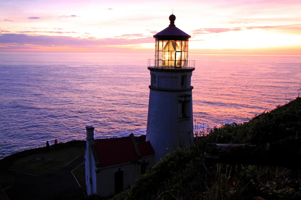 Heceta Head Lighthouse at Sunset