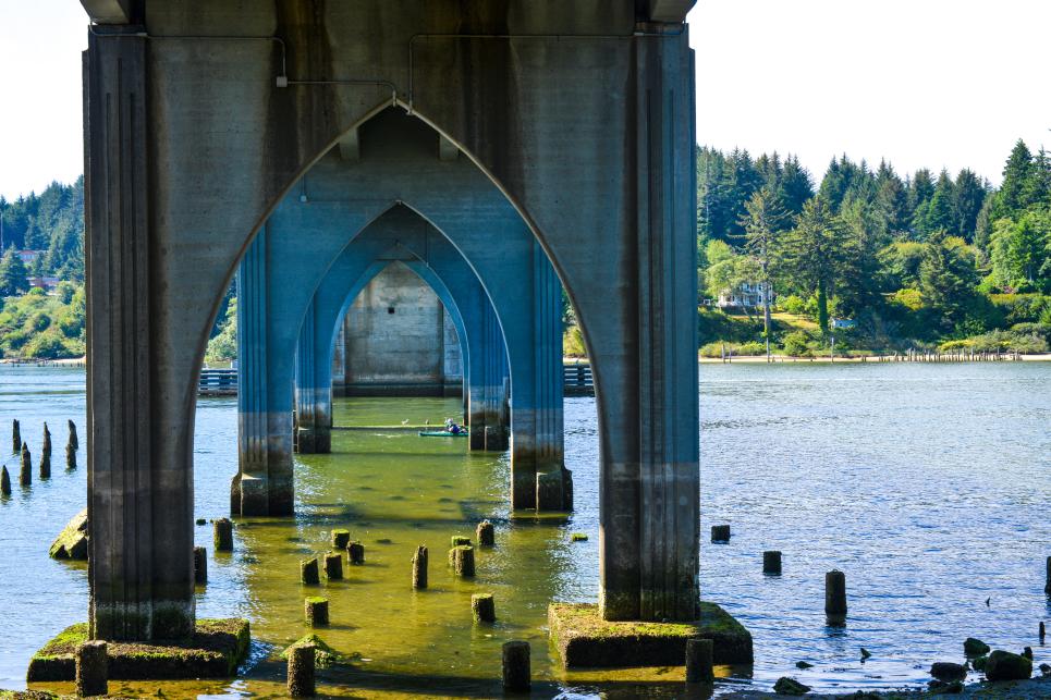 Siuslaw River Bridge arches in Florence