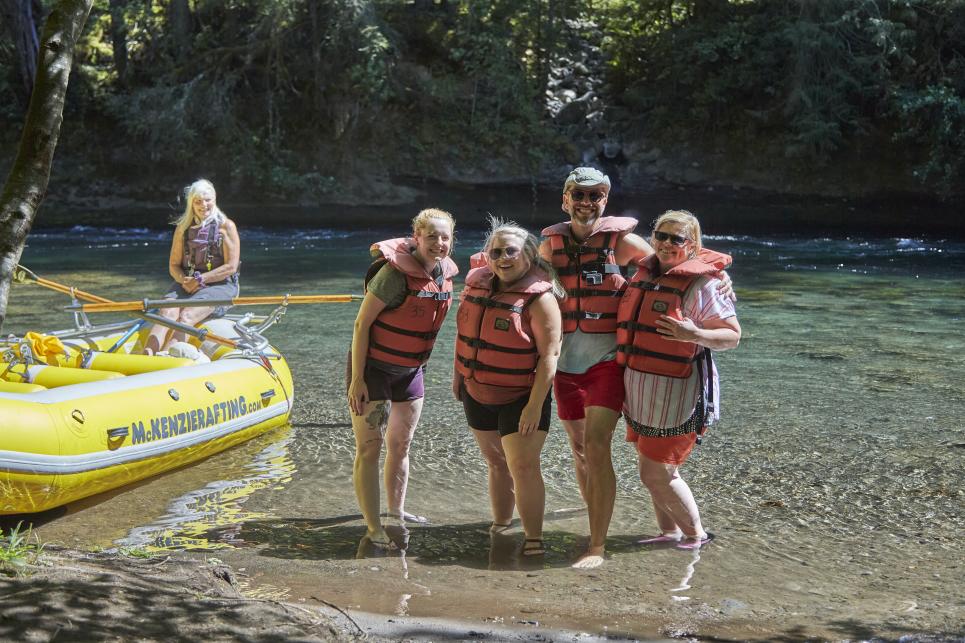 Rafting the McKenzie River with A. Helfrich Outfitter
