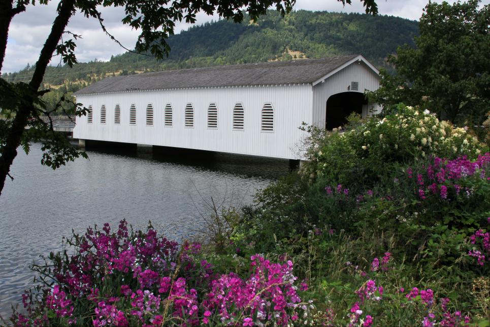 Lowell Covered Bridge in Spring by Wayne Fernandez