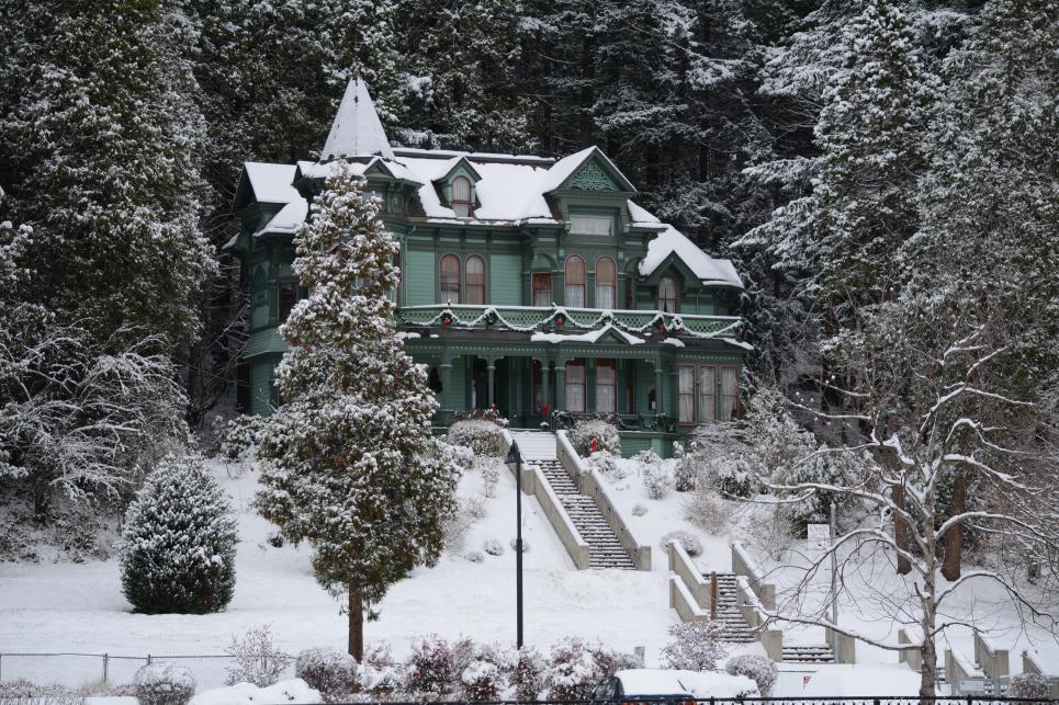 Shelton McMurphey Johnson House in Snow by Colin Morton