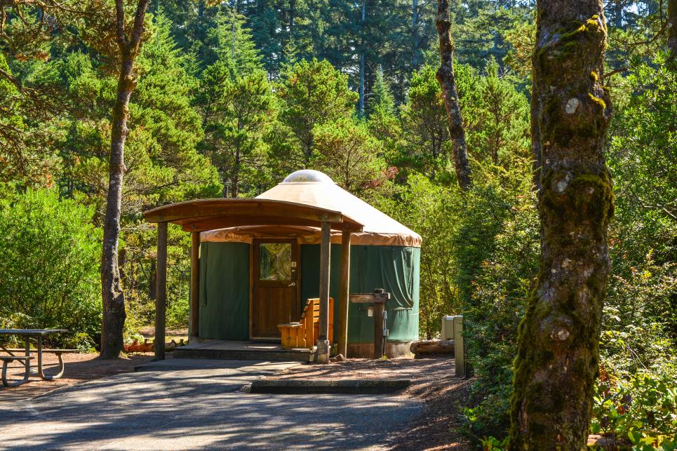 Yurt camping at Jessie Honeyman by Melanie Griffin