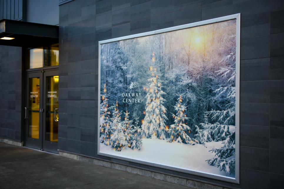 Oakway Center Holiday Mural by Melanie Griffin