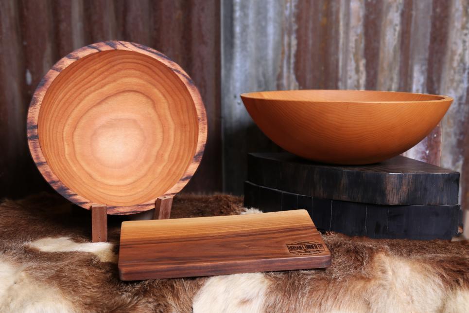 Urban Lumber Company Wooden Bowls and Cutting Board