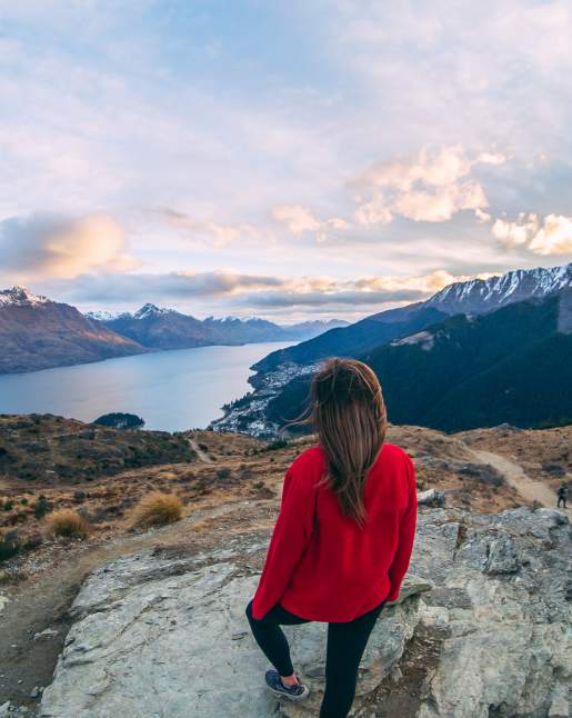 Queenstown Hill sunset hike in spring