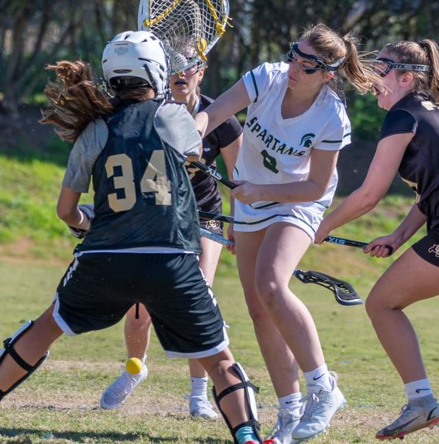 Women playing lacrosse