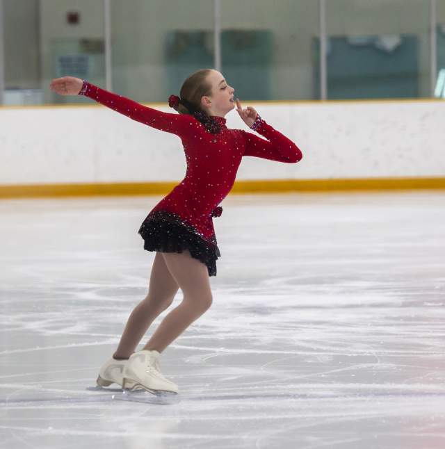 Ice skater posing
