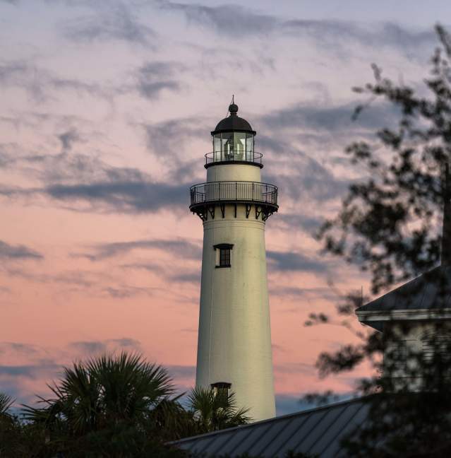 The iconic St. Simons Lighthouse is one of five remaining lighthouses on the Georgia coast