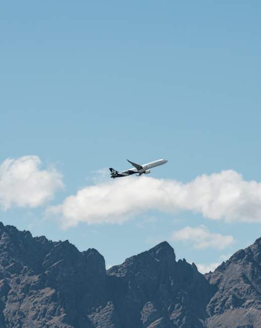 Plane leaving Queenstown