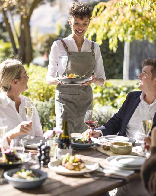 People dining at Mora Wines & Artisan Kitchen