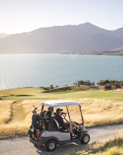 Golf Carts at Jack's Point along the lakeside