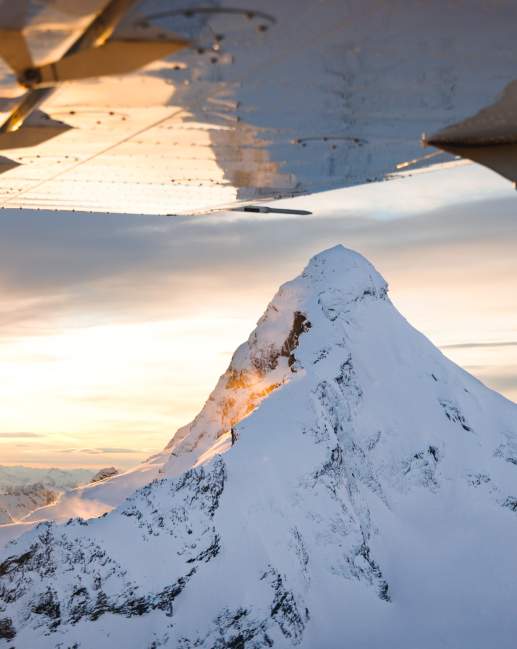 Sunrise flight with Glenorchy Air scenic fixed wing plane