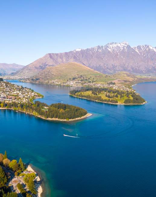 Queenstown Aerial in Spring