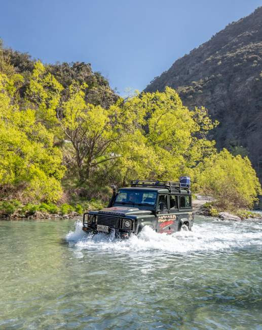 Nomad Safaris 4WD adventure river crossing