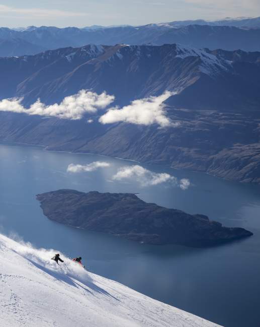 Heli Skiing, in the mountain near Glenorchy