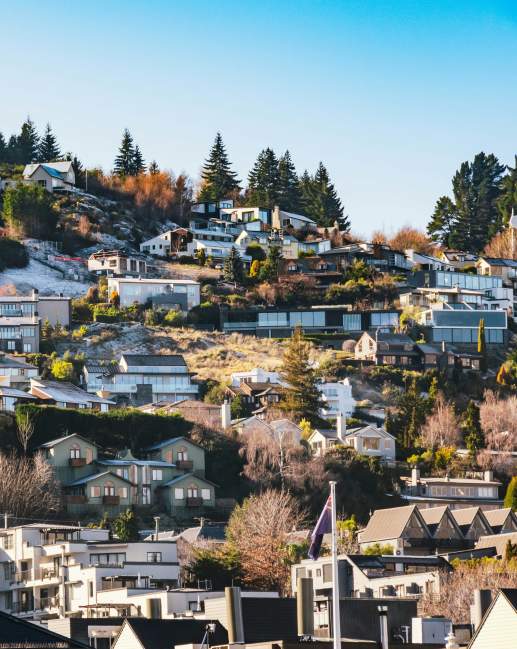 Queenstown Houses on a hill