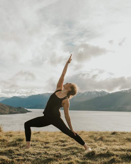 Yoga in Queenstown, surrounded by mountains and lakes