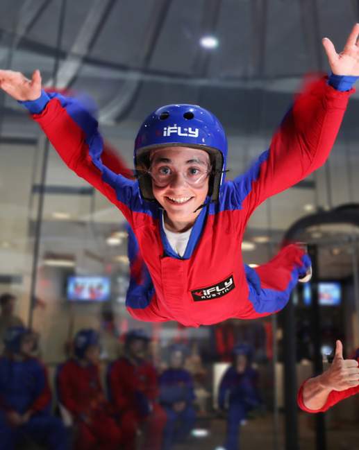 Kids fun at iFly indoor skydiving