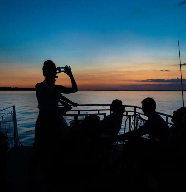 Riverboat Sunset Photo