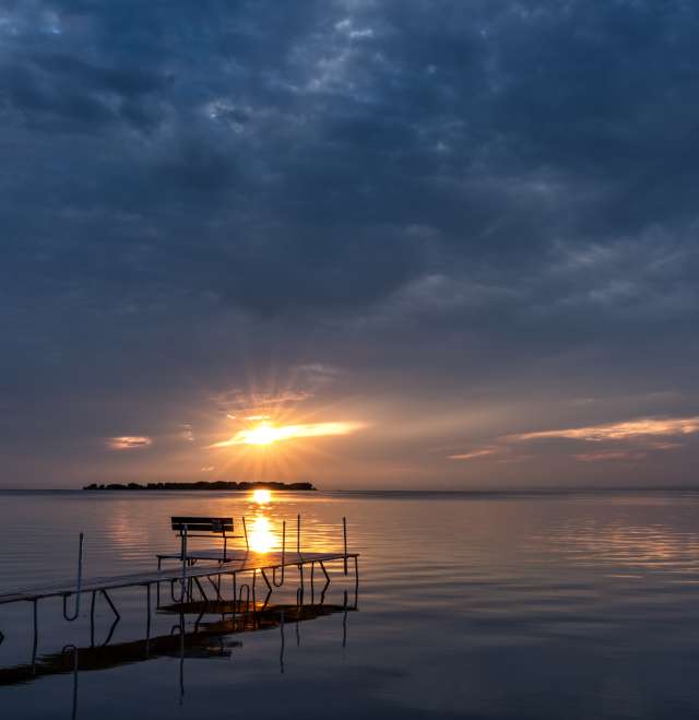 Dock Bench Sunset