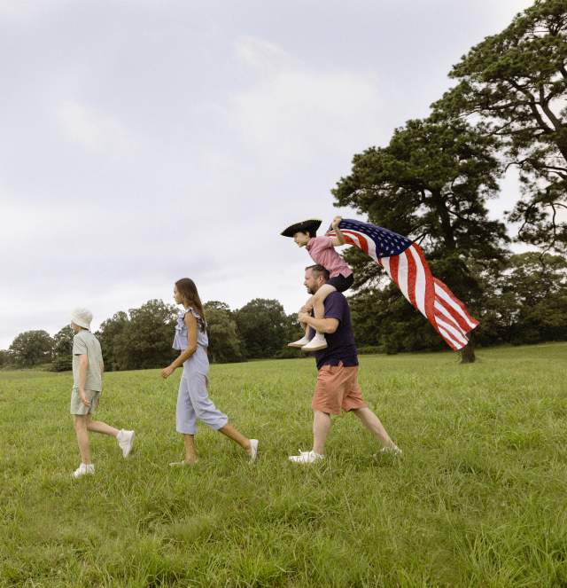 Family on Yorktown Battlefield