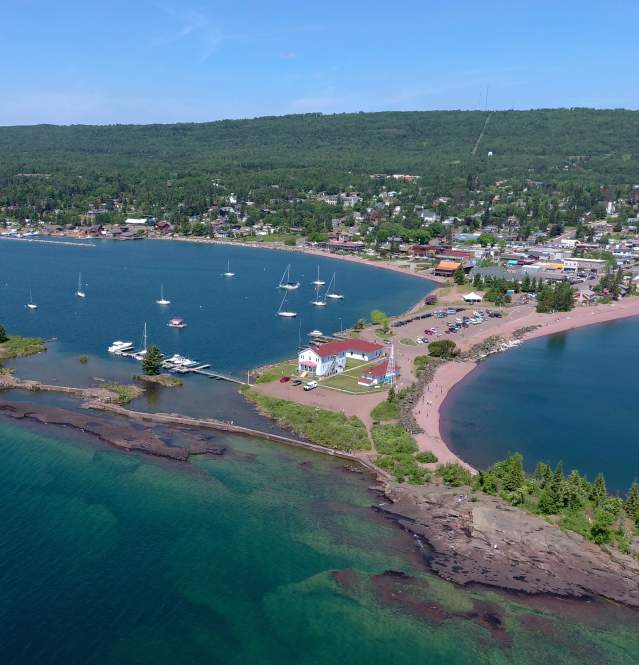Aerial View Grand Marais