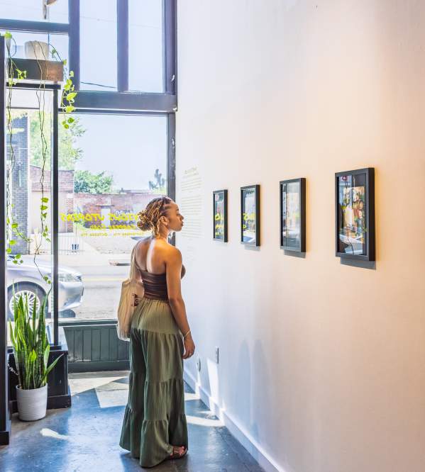 Woman at Southside Contemporary Art Gallery