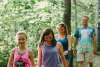 A family hiking