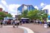 Food trucks in Freimann Square in Fort Wayne, Indiana