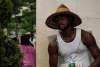 Man takes a break from the heat in Harlem