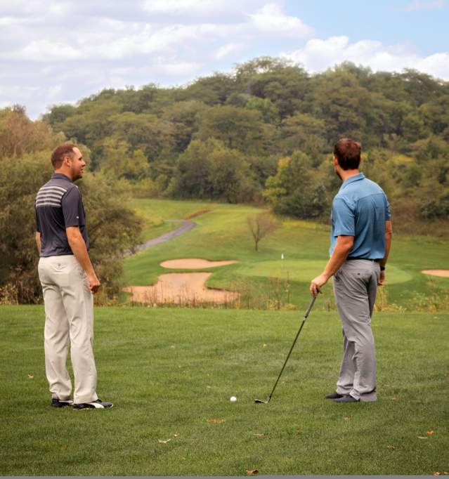Men at golf course
