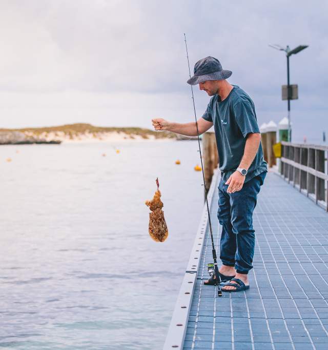 Fishing of the jetty, Rottnest Island