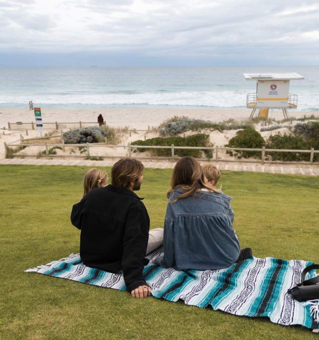 Family at Scarborough Beach