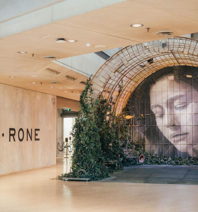Art Gallery Lobby with TIME RONE Exhibition Feature