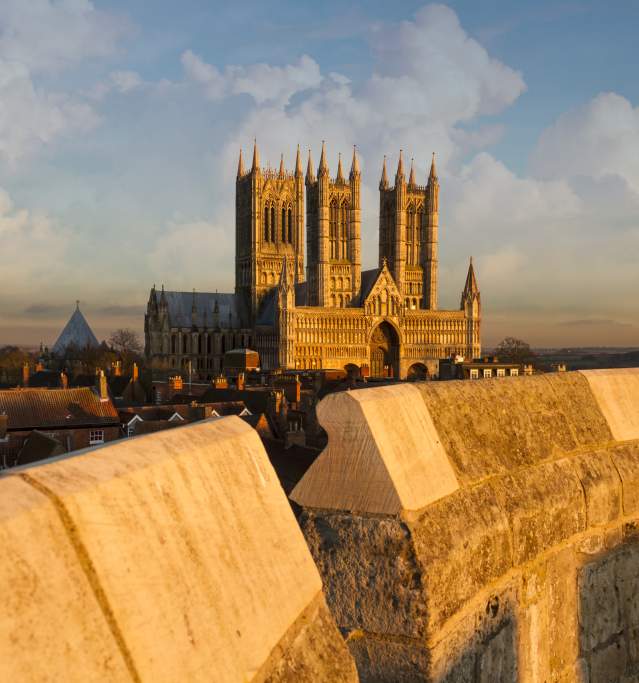 View of Lincoln Cathedral from Lincoln Castle walls