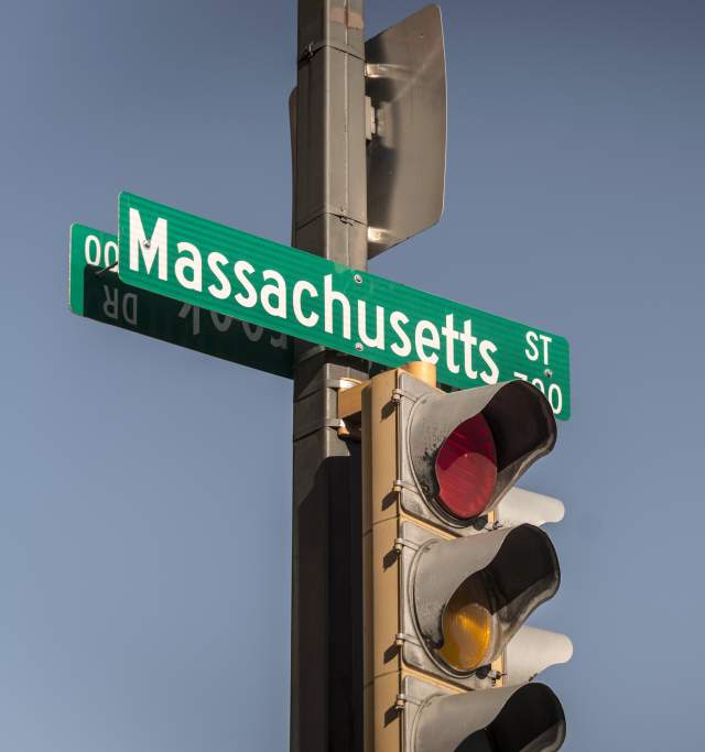 Massachusetts Street in Lawrence Kansas