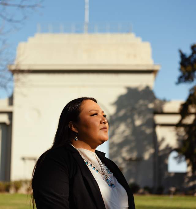 Christina Haswood at Haskell Indian Nations University in Lawrence Kansas