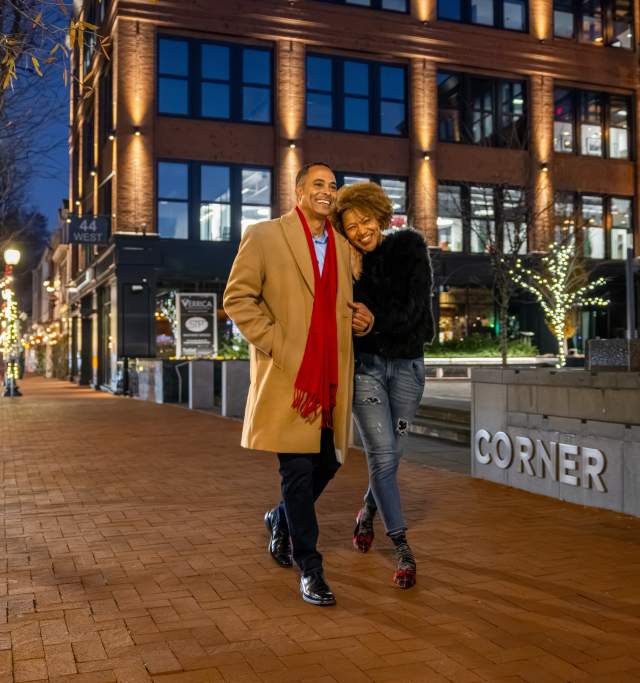 Couple in downtown West Chester