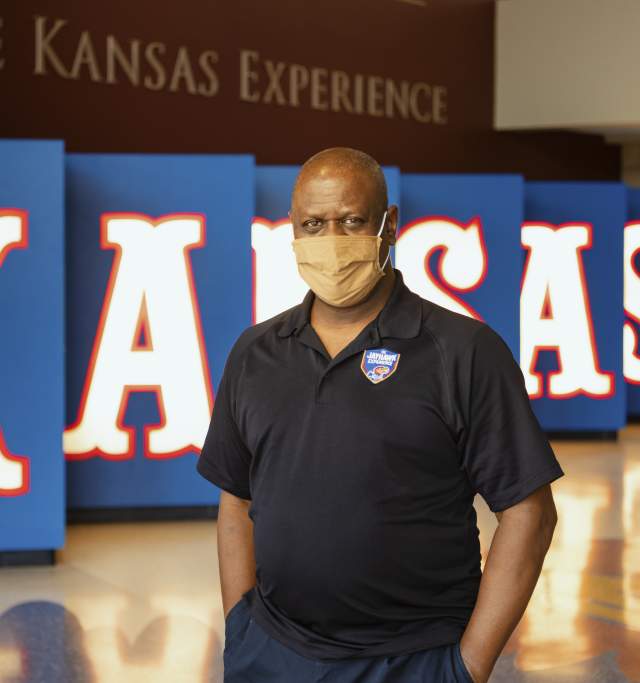 Al Wallace at the Jayhawk Experience at the University of Kansas in Lawrence