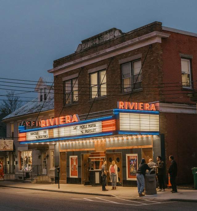 Riviera Theater at Night