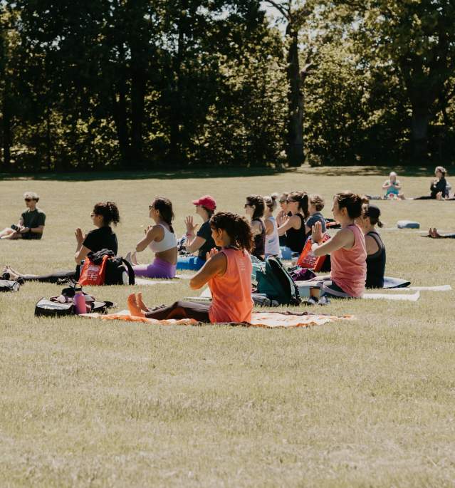 Yoga in Field